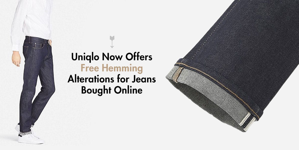 uniqlo jeans free hemming alterations