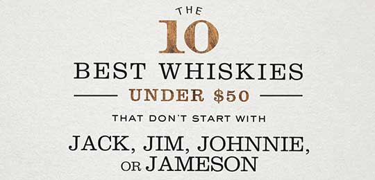 10 best whiskies under $50 that don't start with jack, jim, johnnie, or jameson