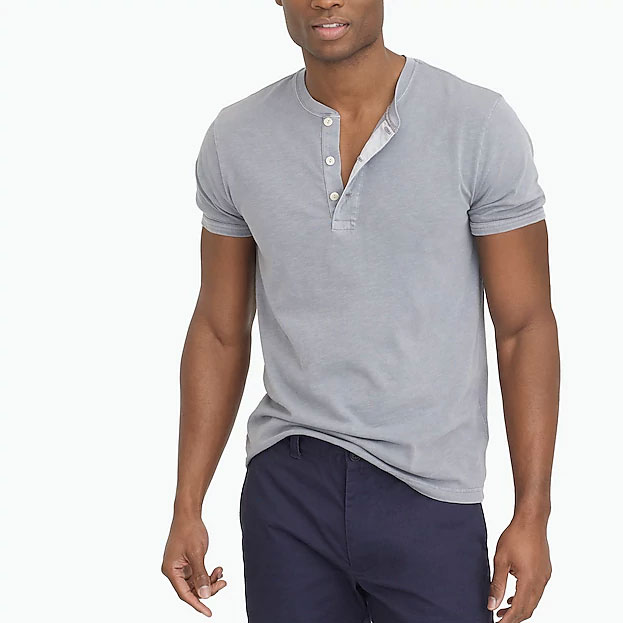 Image of mens Henley shirt