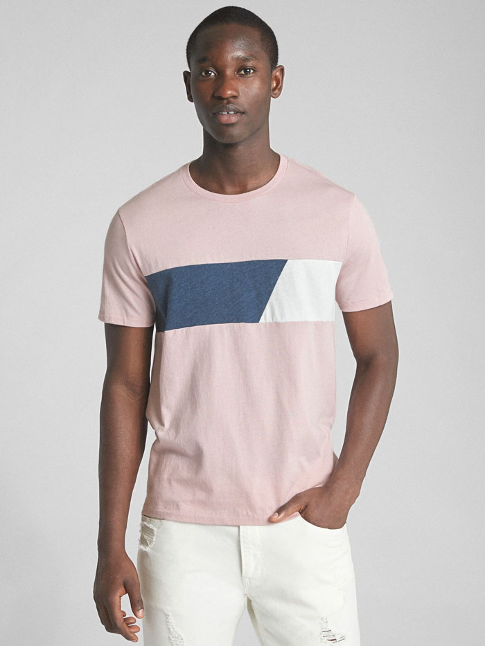 Image of striped crewneck shirt