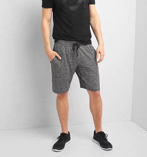 Marled gray work out shorts