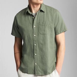 Green short sleeve shirt