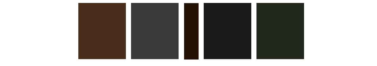Brown, black, and gray color swatches