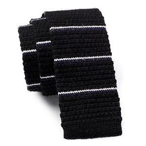 Striped knit tie