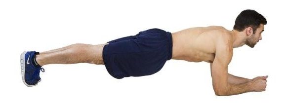 Image of man doing plank exercise