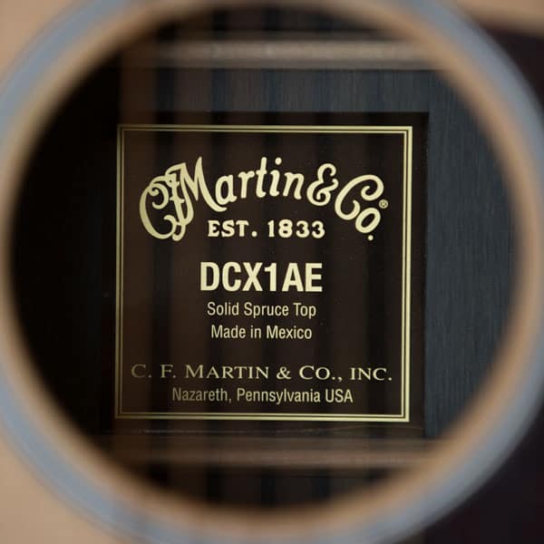 martin guitar logo in sound hole