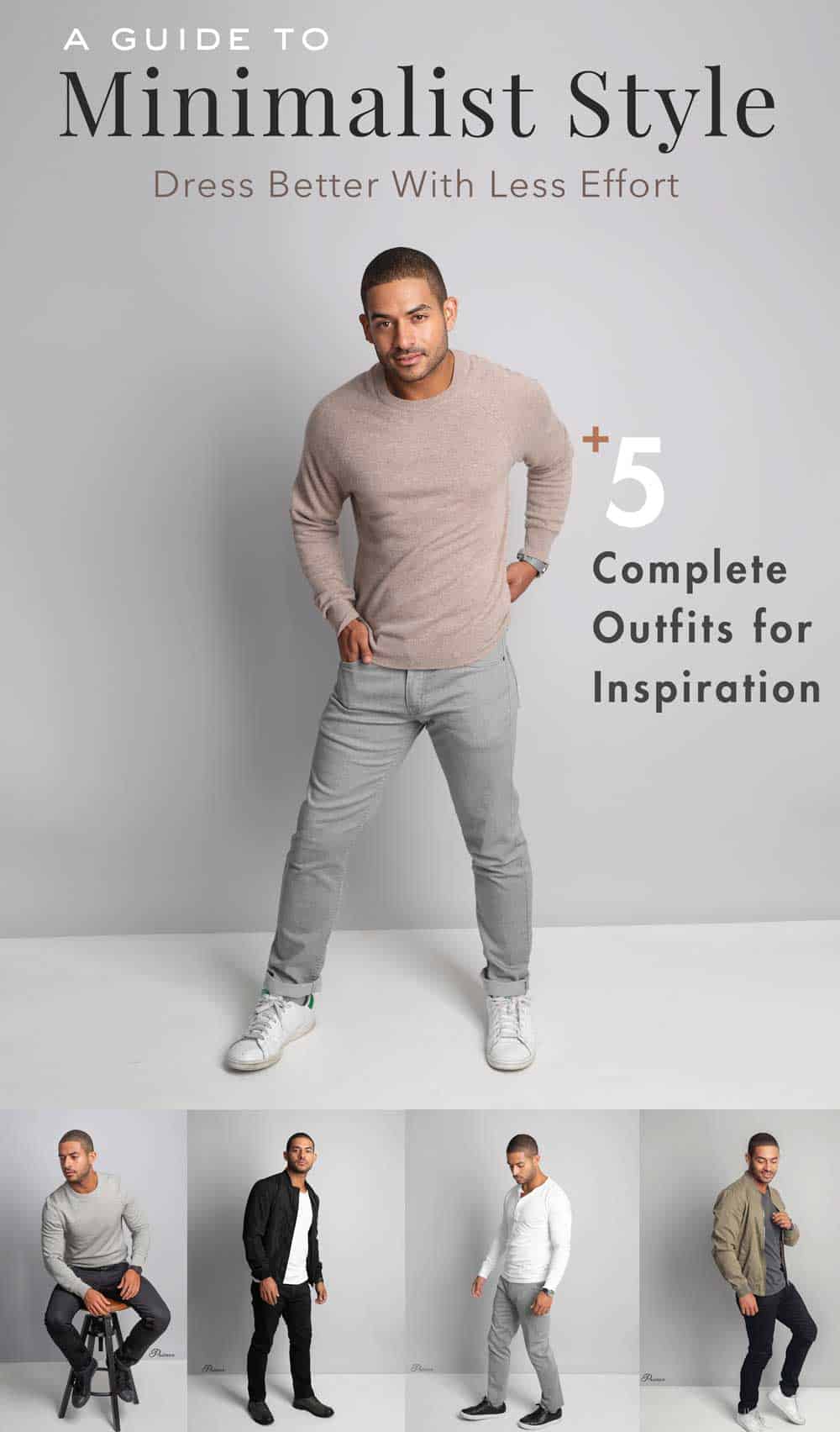 Men's Minimalist Fashion: 5 Complete Outfits for Inspiration