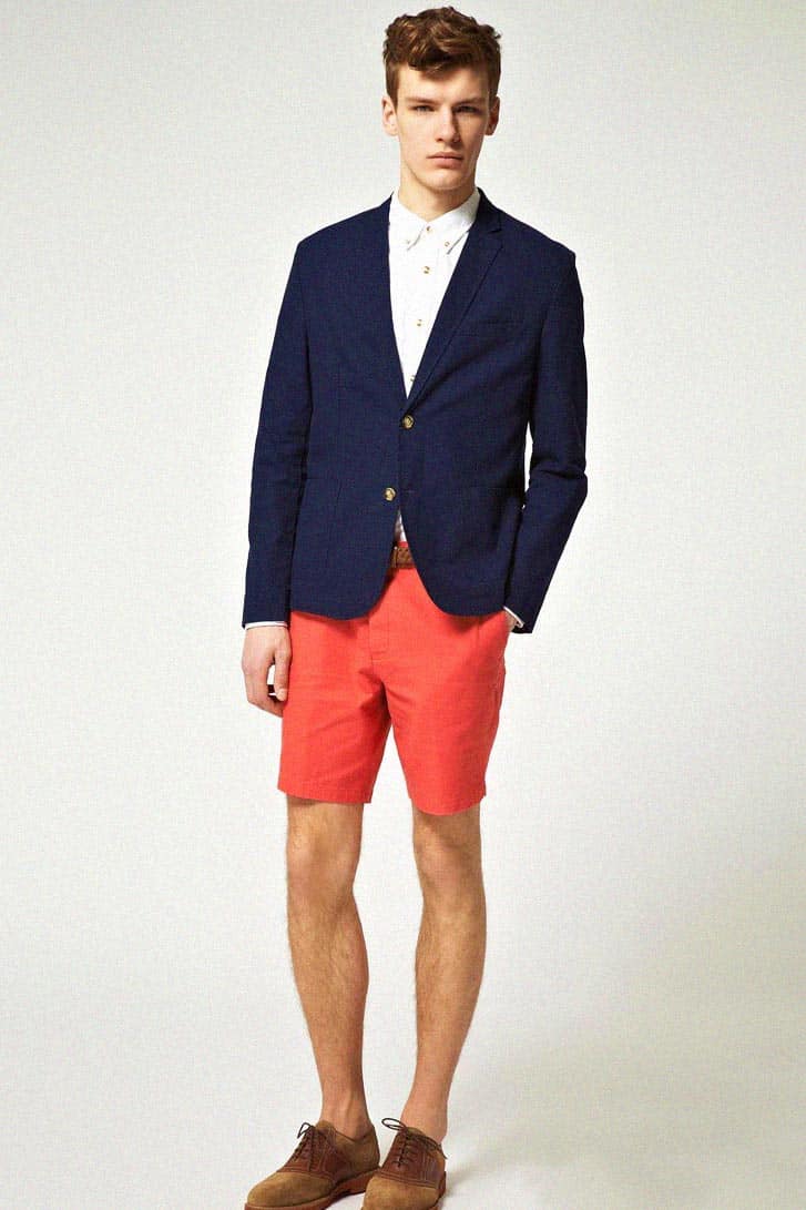 navy blazer with shorts