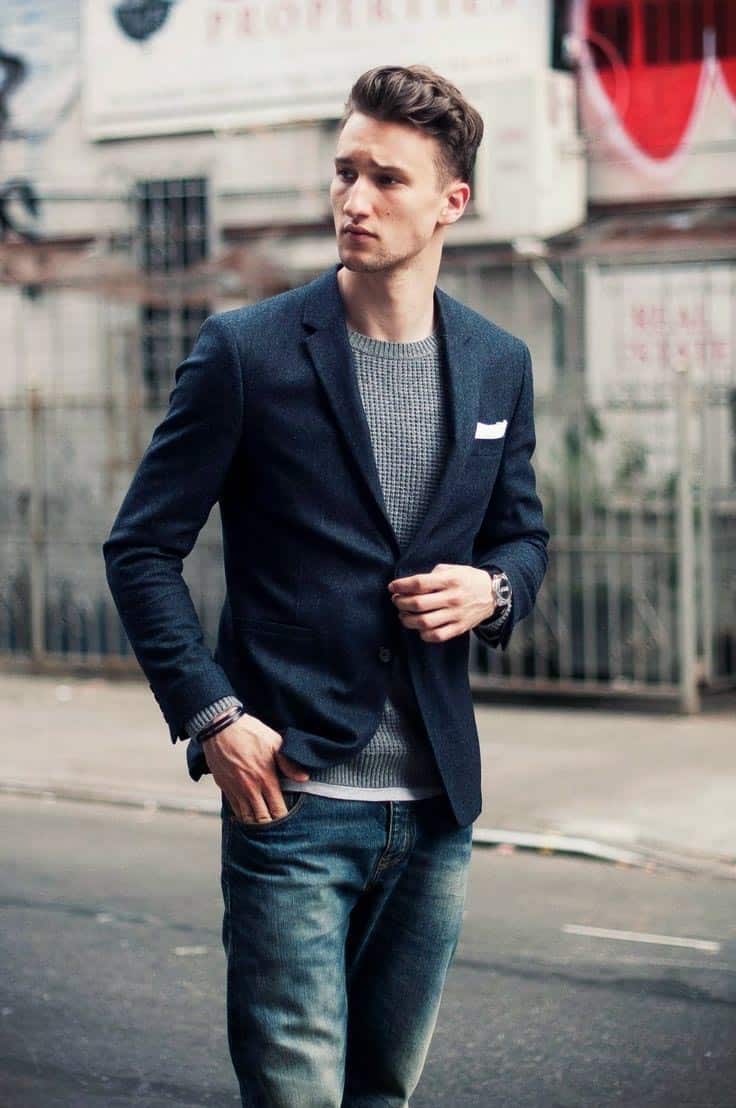 mens casual blazer look