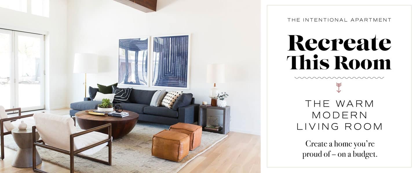 The Intentional Apartment: Recreate This Warm Modern Living Room