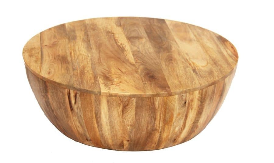 Image of The Urban Port Coffee Table In Round Shape With Distressed Finish