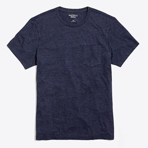 Image of Slim heathered washed pocket T shirt