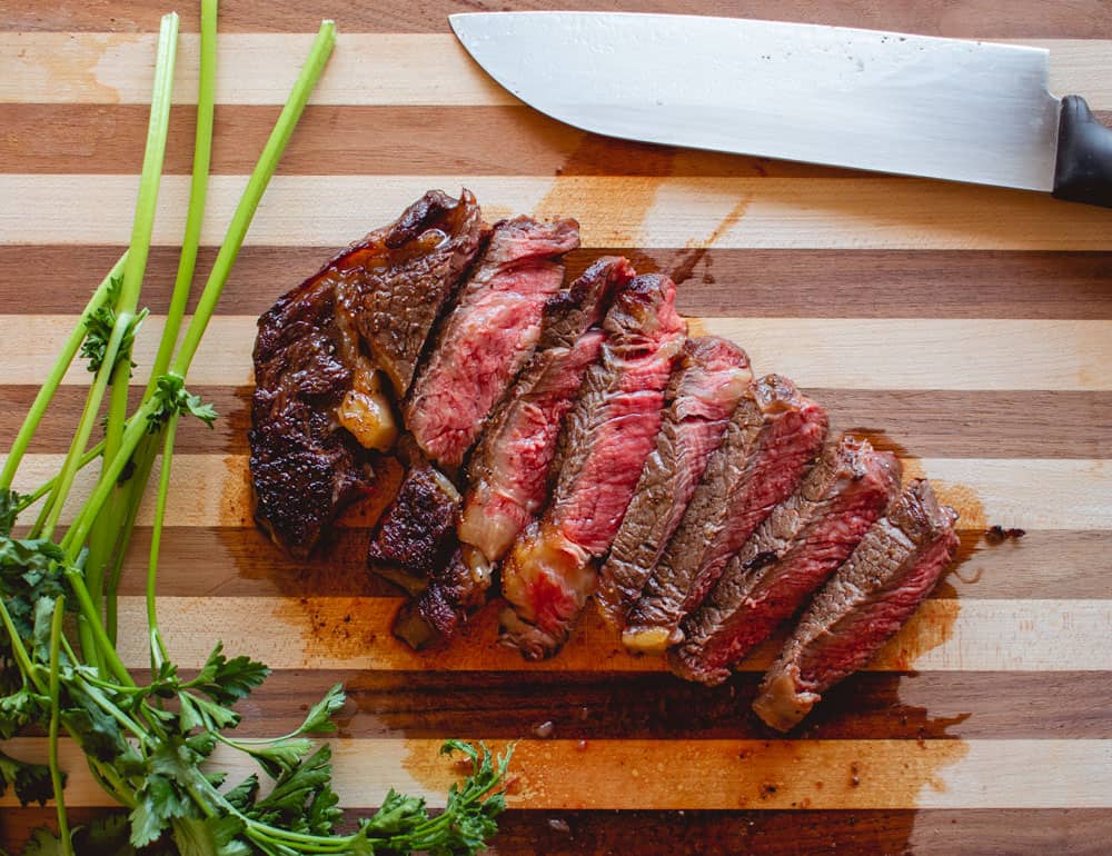 a cooked steak