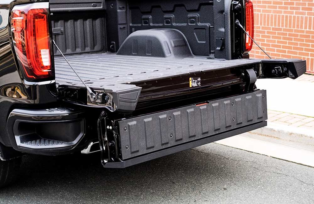 tailgate of 2019 GMC Sierra truck