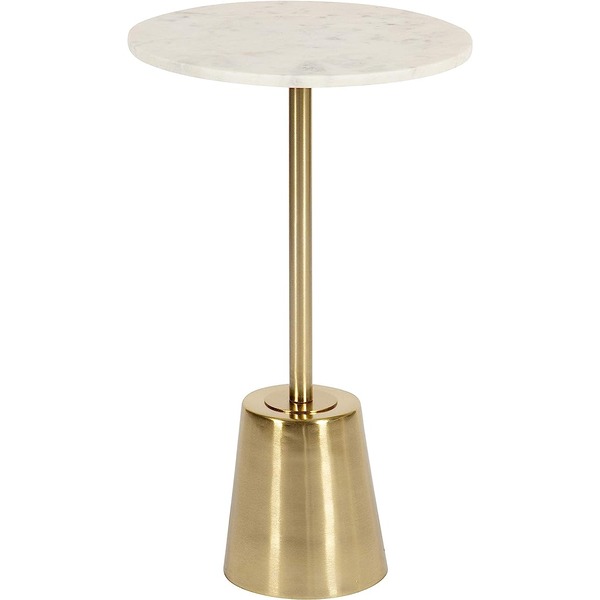 marble and metal side table