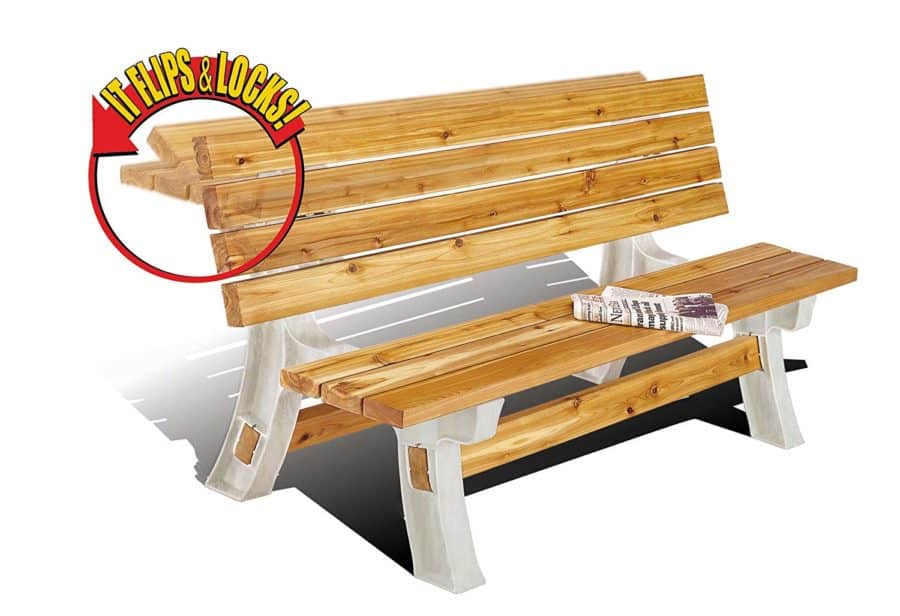 2x4basics 90110ONLMI Custom Flip Top Bench to Table, Sand