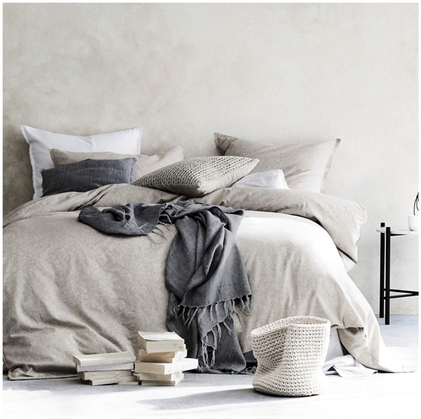 chambray duvet masculine bed