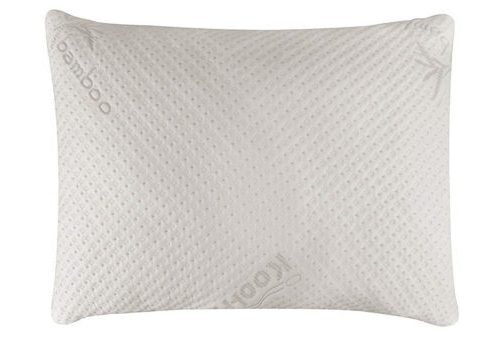 Snuggle Pedic Ultra Luxury Bamboo Shredded Memory Foam Pillow Combination With Adjustable Fit and Zipper Removable Kool Flow Breathable Cooling Hypoallergenic Pillow Cover (Standard)