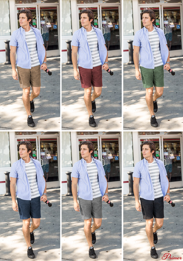 how mens shorts color affects summer outfits