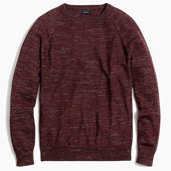 Textured cotton crewneck sweater