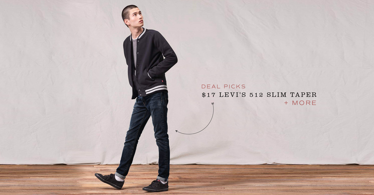 Deal: $17 Levi’s 512 Slim Taper + More