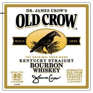 dr james old crow whiskey label