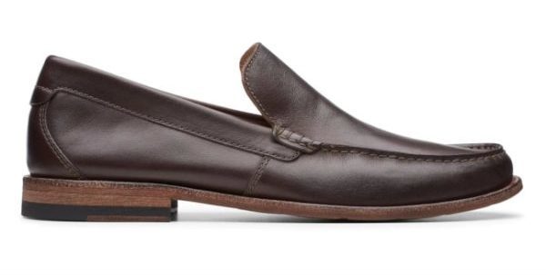 clarks dark brown venetian loafer shoe