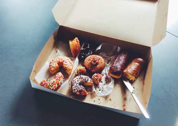donuts in box