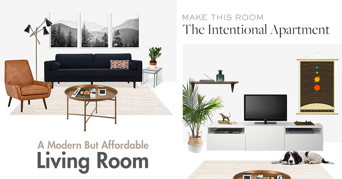 The Intentional Apartment: A Modern But Affordable Living Room