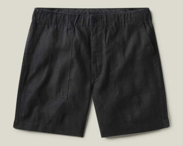 linen fatigue style shorts