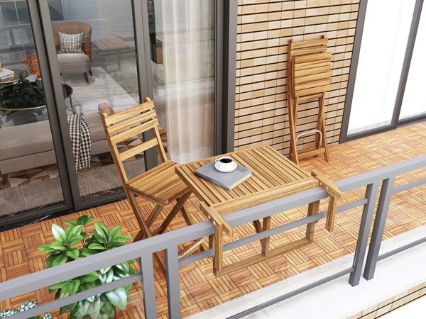 acacia hardwood balcony interlocking tiles balcony makeover