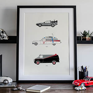 movie poster cars print