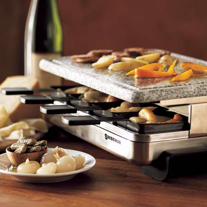 raclette cooking on table