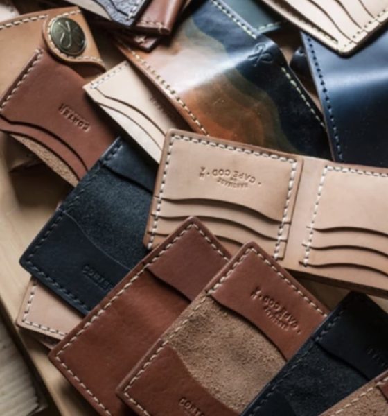 assortment of leather goods from corter leather brand