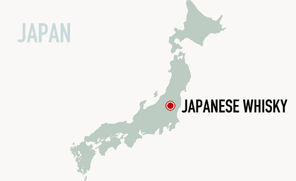 map of japan, japanese whisky