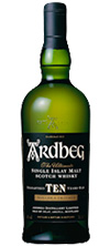 a bottle of Ardbeg whiskey