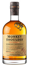 a bottle of Monkey Shoulder scotch whiskey