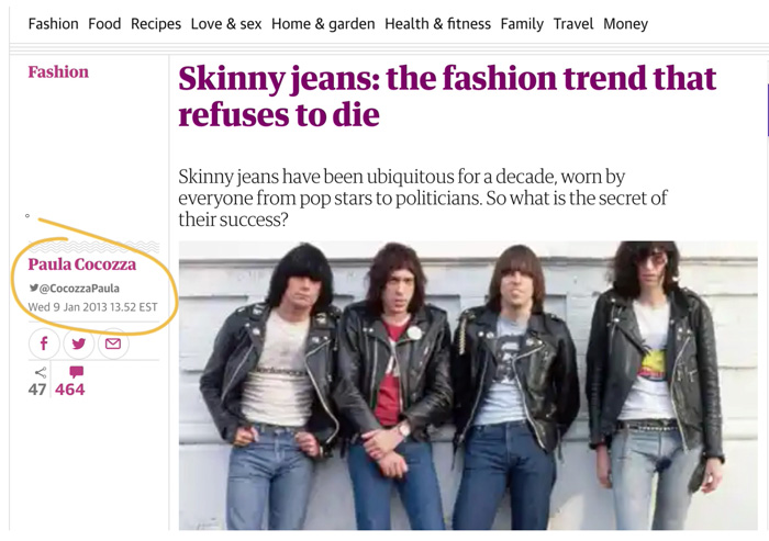 article from the guardian skinny jeans the fashion trend that refuses to die