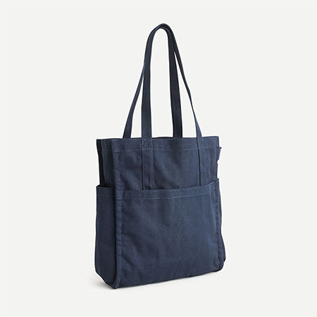 dark blue tote bag