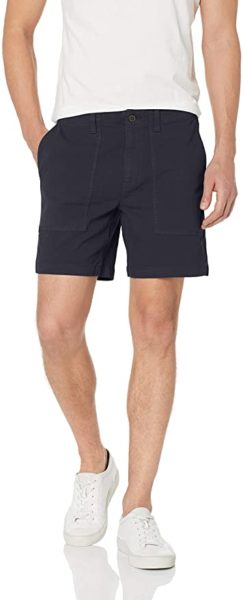 dark blue canvas shorts for men