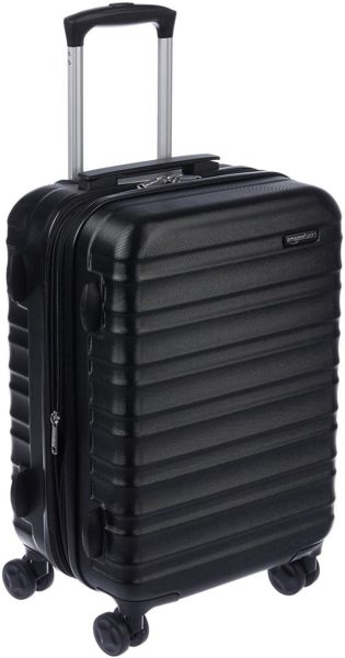 black hard shell luggage for travel