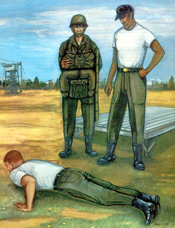 painting of military soldiers in og107 pants