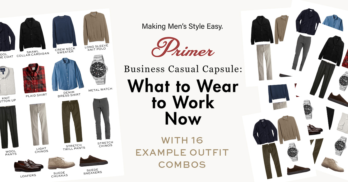 What to Wear to Work Now: A Modern Business Casual Capsule Wardrobe with 16 Example Outfit Combos