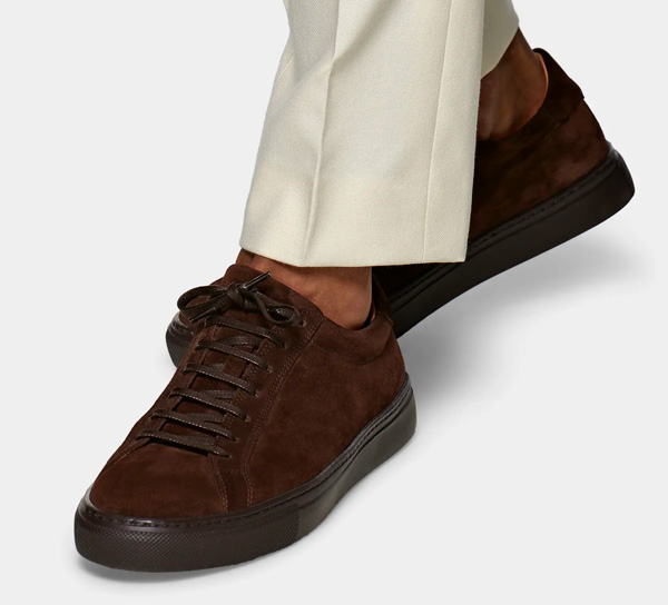 suit supply brown suede sneakers