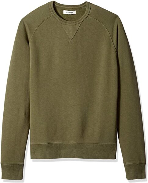 green fleece long sleeve sweater