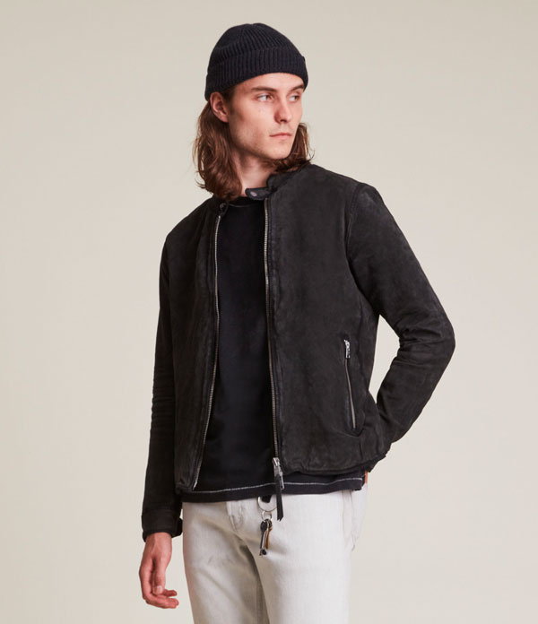 Allsaints leather jacket in brown