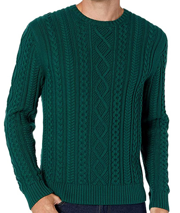 image of a long sleeve green sweater