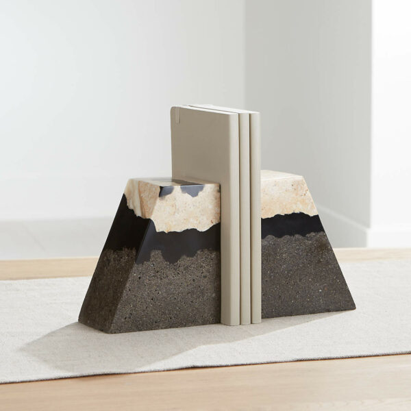 image of lava resin book ends