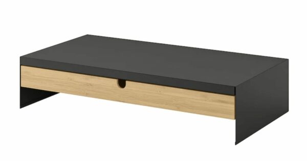 image of a monitor stand with a storage drawer