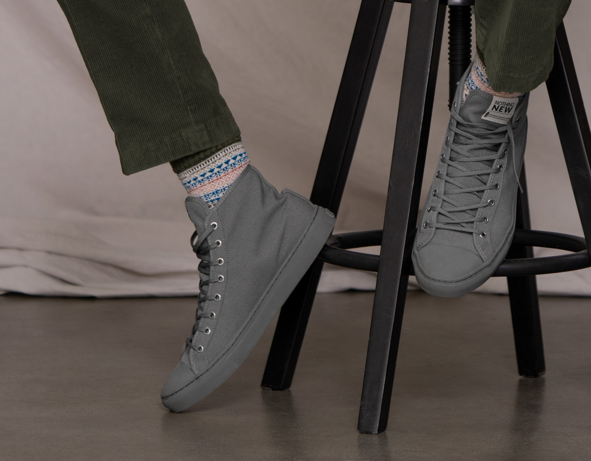grey high top sneakers from Nothing New